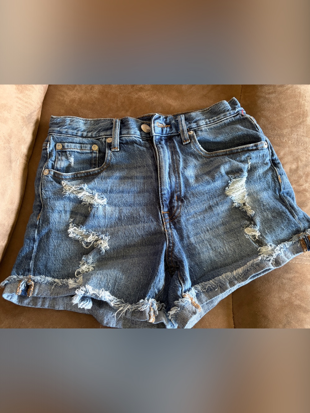 Aeropostale Blue Denim Mom Shorts